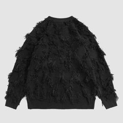 Stilvoller Strickpullover mit Quasten