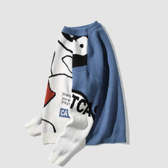 Pullover mit frechem Pinguin-Muster