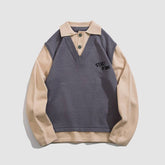 Lässiger Strickpullover mit Fake Two-Kragen