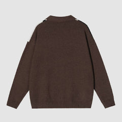 Strickjacke mit Kuh-Print