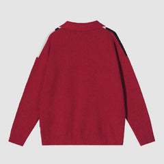 Strickjacke mit Kuh-Print