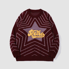 Jacquardpullover mit Pentagrammmuster