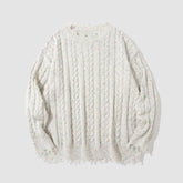 Gemütlicher Zopfmusterpullover mit offenem Saum