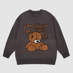 GOOD NIGHT Pullover mit Bärenmuster