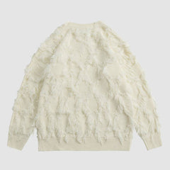 Stilvoller Strickpullover mit Quasten