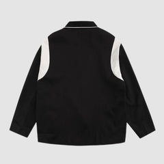 Blazer con ribete de letra "D" y bloques de color