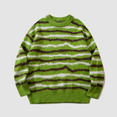 Striped Contrast Color Sweater