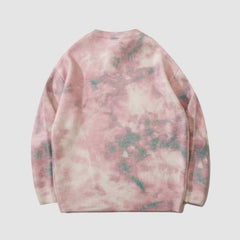 Strickpullover mit Stiefeln und Kuhmuster