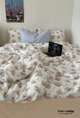 Garden Floral Vintage Bedding Set - Big Rose