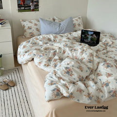 Garden Floral Vintage Bedding Set - Big Rose