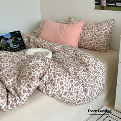 Garden Floral Vintage Bedding Set - Pink Floral