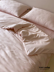 Grace Silky Floral Luxury Bedding Set - Pink
