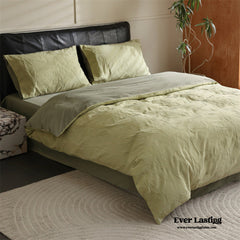 Hidden Garden Jacquard Floral Bedding Set - Moss Green