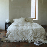 Hidden Garden Linen Cotton Floral Ruffle Bedding Set