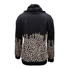 Leopard Print Double Drawstring Sweatshirt