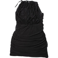 Net-Silk Neck-Wrap Dress