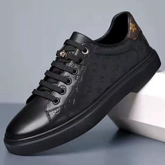 Men's Top Layer Cowhide Mcqueen Platform Casual Shoes