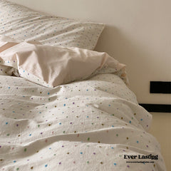 Iris Polka Dot Jacquard Bedding Set