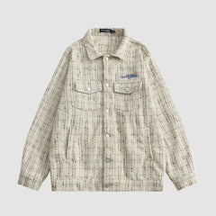 Chaqueta a cuadros de moda de estilo coreano