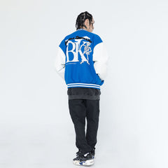 Farblich passende Armband-Baseballjacke