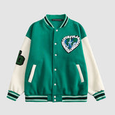 Chaqueta de béisbol bordada con la Tierra