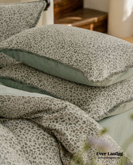 Jacquard Tufted Floral Bedding Set - Cheetah Green
