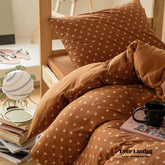 Jersey Knit Boho Twin Dorm Bedding Set - Burnt Orange