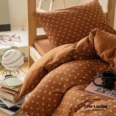 Jersey Knit Boho Twin Dorm Bedding Set - Burnt Orange