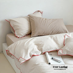 Joce Striped Bedding Set - Beige