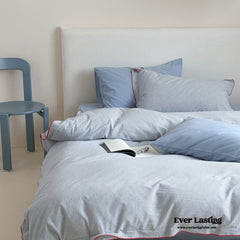 Joce Striped Bedding Set - Blue