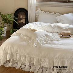 Liliane Elegant Ruffle Double Gauze Bedding Set - Hollow Out
