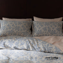 Lucien Silky Vintage Jacquard Bedding Set - Blue