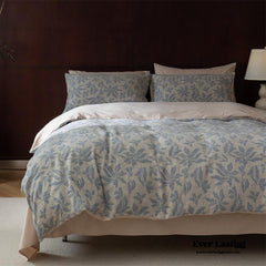 Lucien Silky Vintage Jacquard Bedding Set - Blue