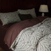 Lucien Silky Vintage Jacquard Bedding Set - Brown