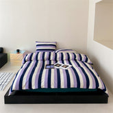 Maximalist Striped Bedding Set - Purple