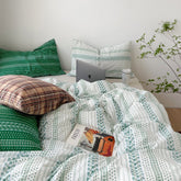 Mint Boho Vintage Bedding Set