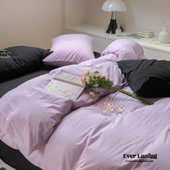 Mixed Color Maximalist Bedding Set - Purple + Black