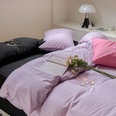 Mixed Color Maximalist Bedding Set - Purple + Black
