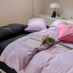Mixed Color Maximalist Bedding Set - Purple + Black
