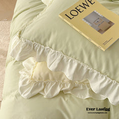 Mixed Color Pastel Ruffle Bedding Set