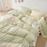 Mixed Color Pastel Ruffle Bedding Set