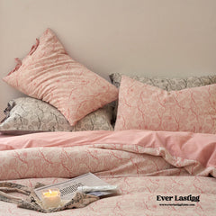Mother Earth Floral Bedding Set - Pink Ribbon Ties