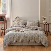 Mother Earth Floral Bedding Set - Purple Ribbon Ties