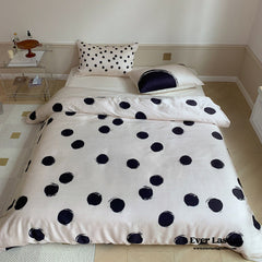 Polka Dot Tencel Silky Bedding Set - Baby Pink