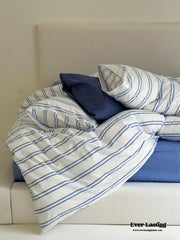 Refreshing Stripe Bedding Set - Blue Double