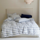 Refreshing Stripe Bedding Set - Blue Double