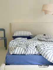 Refreshing Stripe Bedding Set - Blue Single