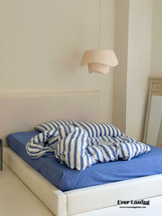 Refreshing Stripe Bedding Set - Blue Thick