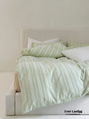 Refreshing Stripe Bedding Set - Mint Green