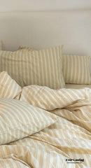 Refreshing Stripe Bedding Set - Yellow